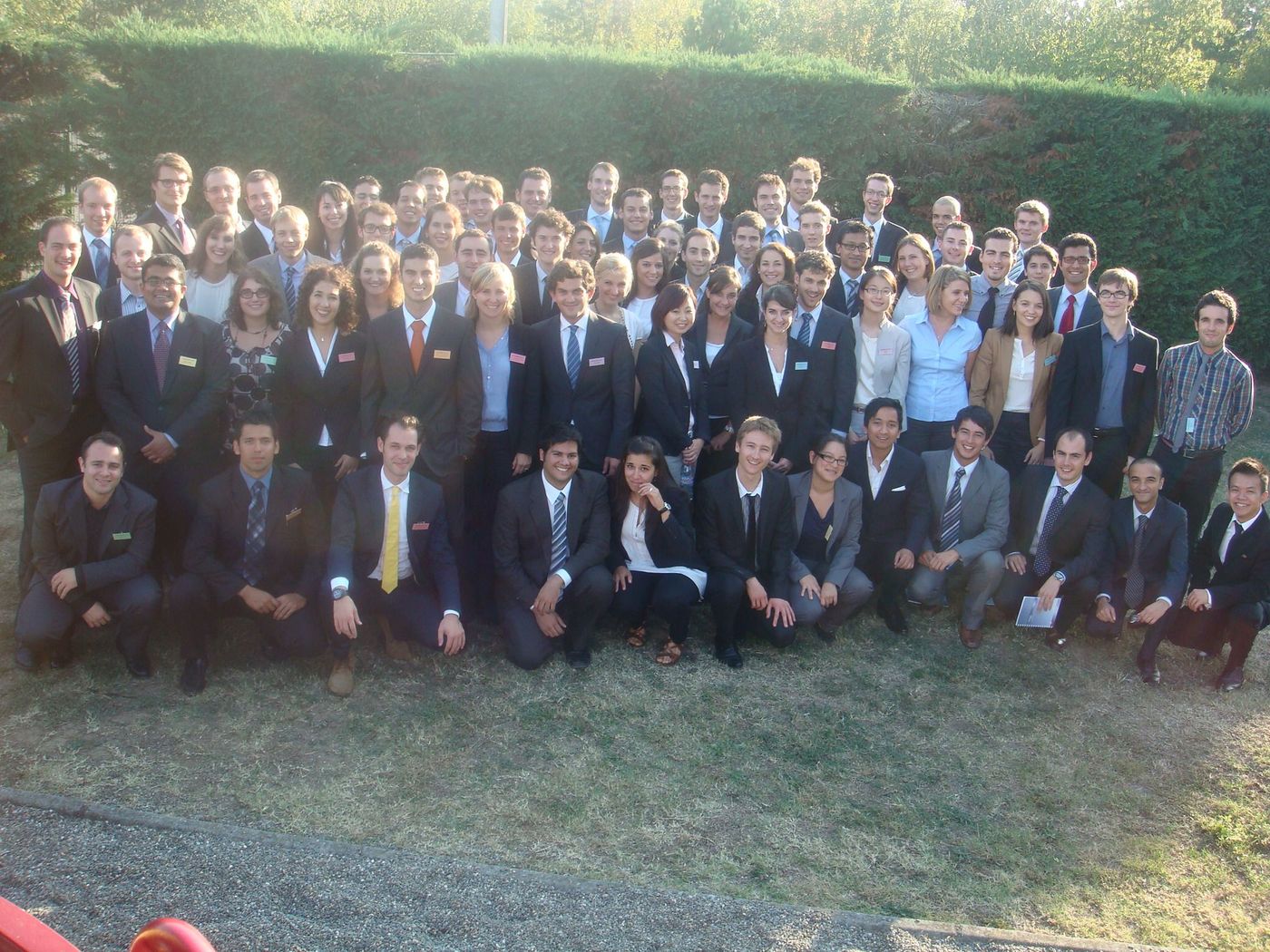 Abhinav Karki with his Airbus colleagues
