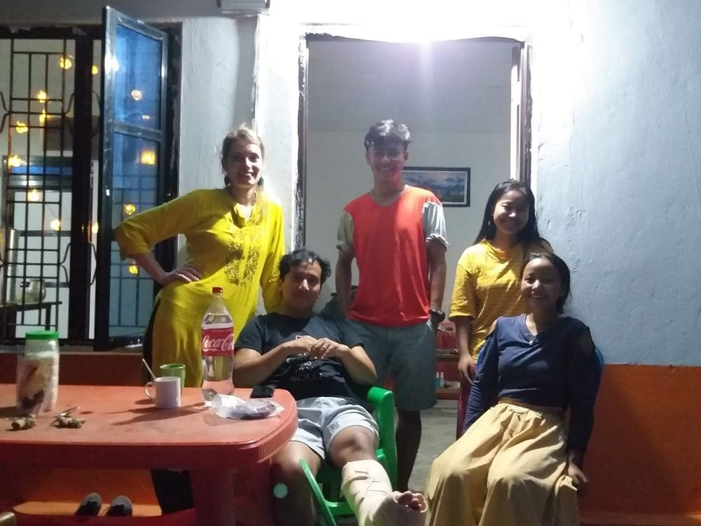 Abhinav Karki with the Uplift Nepal team